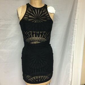 Mara Hoffman Cut Out Cover Up Mini Dress XS Black NWT $210